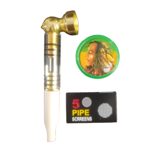 Pipa Glass & Wood con Mini Grinder
